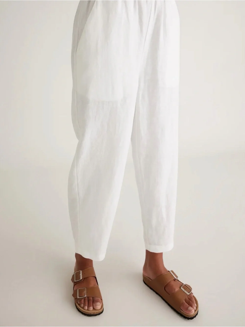 Quince NWOT European Linen Pants in White Size X-Large 1206
